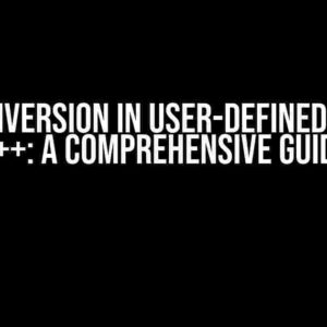 Type Conversion in User-Defined Class in C++: A Comprehensive Guide