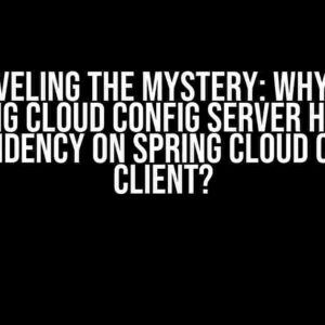 Unraveling the Mystery: Why Does Spring Cloud Config Server Have a Dependency on Spring Cloud Config Client?