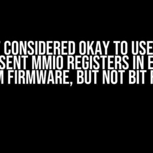 Why is it considered okay to use structs to represent MMIO registers in embedded system firmware, but not bit fields?